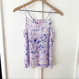 LILLY PULITZER lilac rock the dock silk tank